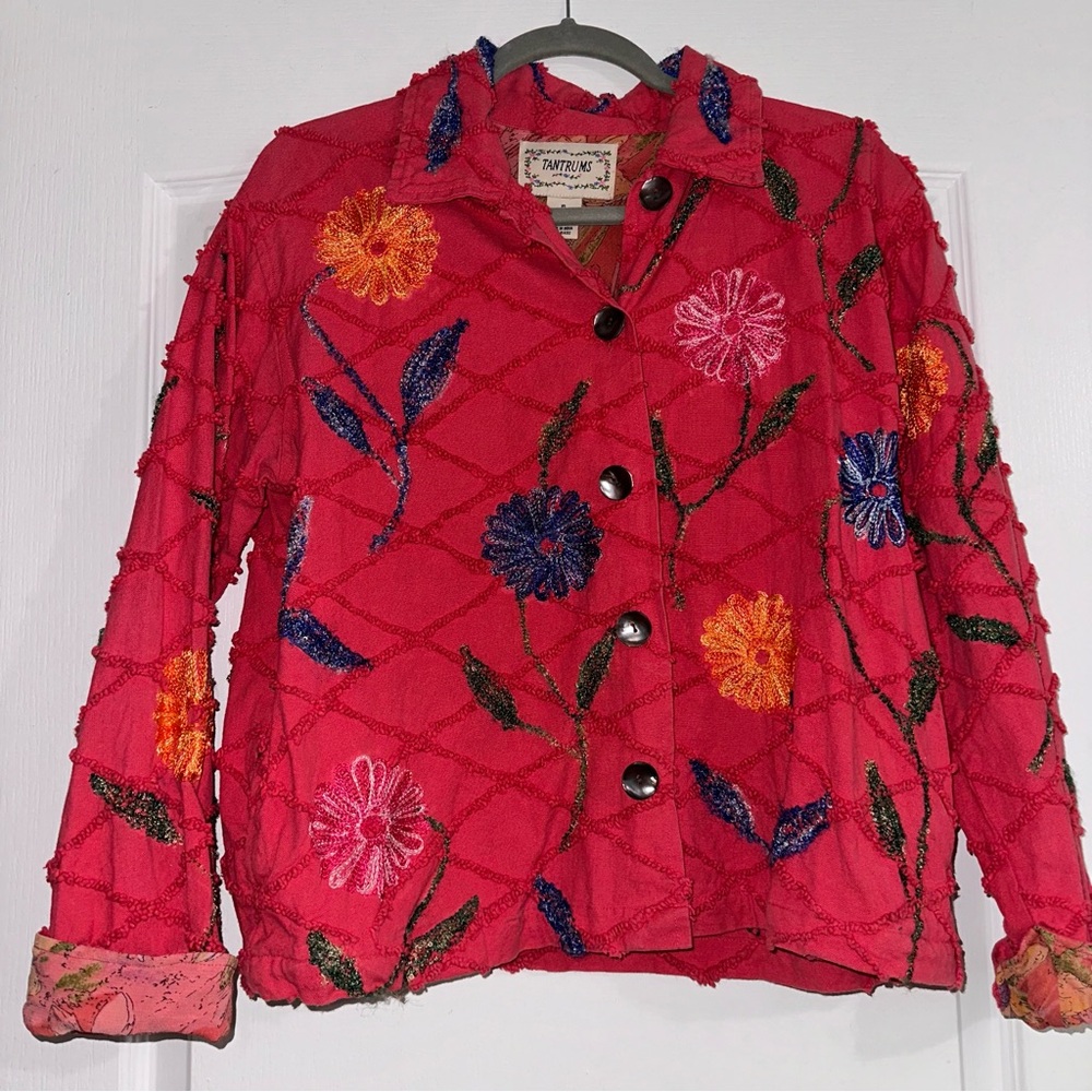 Vintage embroidered floral jacket